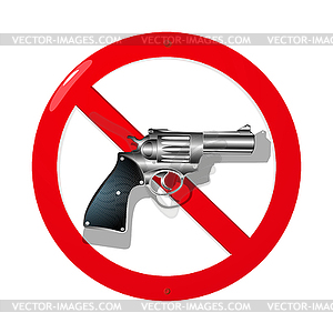 No Guns   Royalty Free Vector Clipart