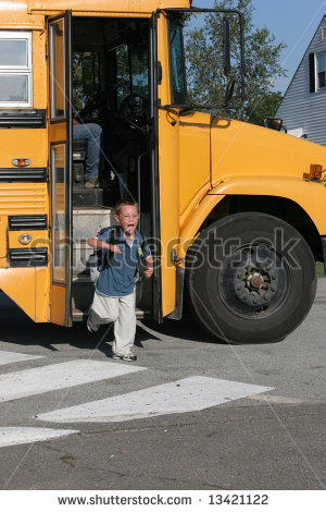 Off The Yellow School Bus After The First Day Of School 13421122 Jpg