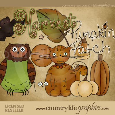 Primitive   Country Clipart   Pumpkin Patch At Country Life Graphics