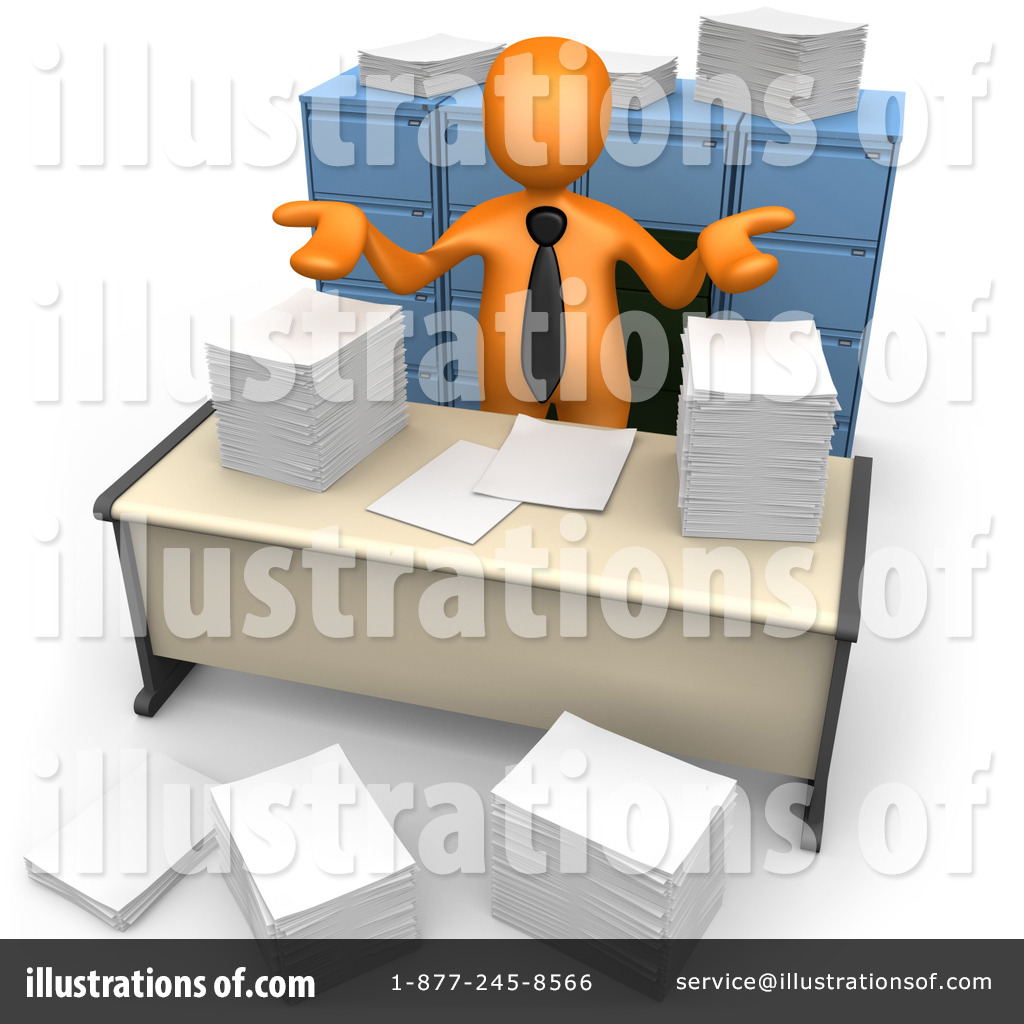 Royalty Free  Rf  Paperwork Clipart Illustration By 3pod   Stock