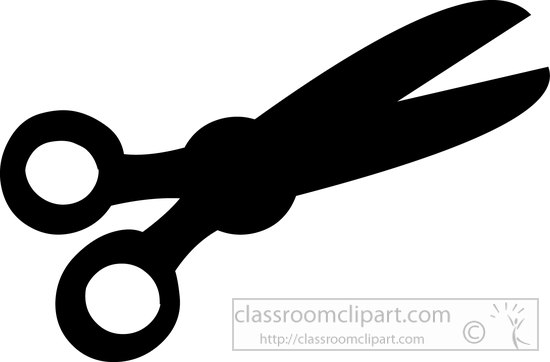 School Scissors Silhouette Clipart 98777   Classroom Clipart