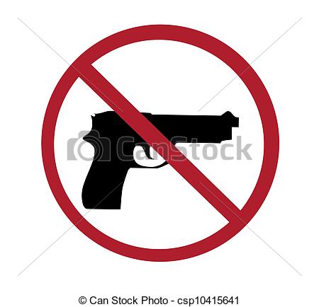 Stock Illustration   Sign   No Guns   Stock Illustration Royalty Free
