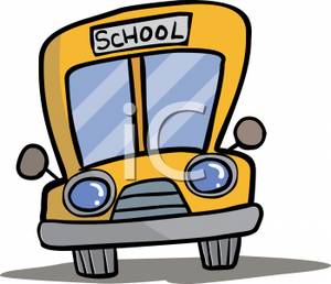 The Front End Of A Yellow School Bus Clip Art Image