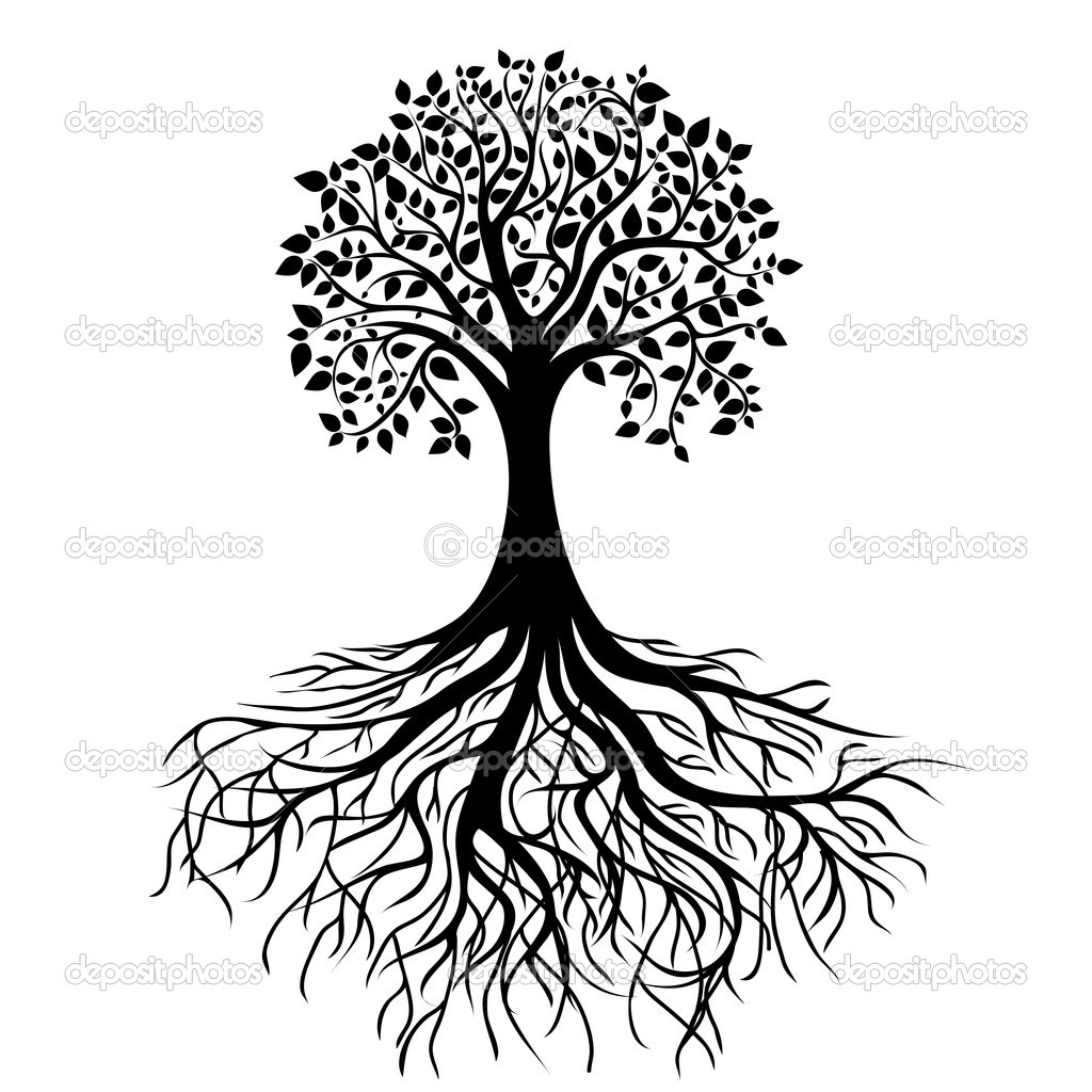 Tree With Roots   Stock Vector   Nikitinaolga  12069030
