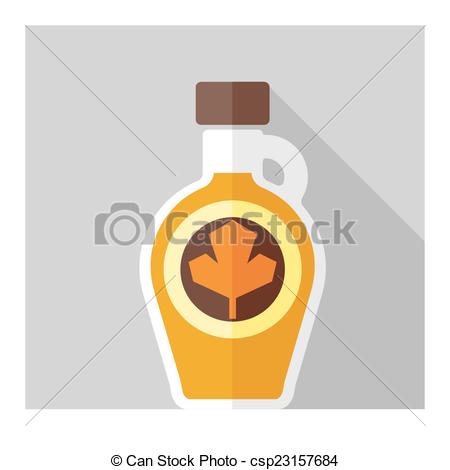 Vector   Vector Color Flat Maple Syrup Bottle Template   Stock    