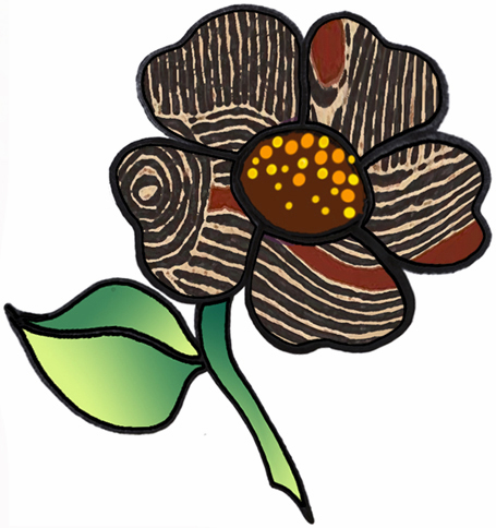 Artbyjean   Paper Crafts  Flower Clipart   Set A15   Aboriginal Red