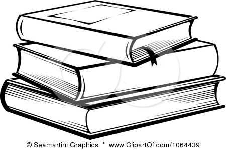Clip Art Books Black And White   Clipart Stack Of Books In Black And    