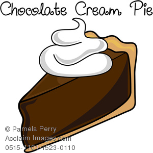 Clip Art Illustration Of A Piece Of Chocolate Cream Pie Icon