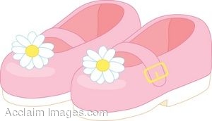 Clipart Illustration Of Pink Children S Shoes With Flowers
