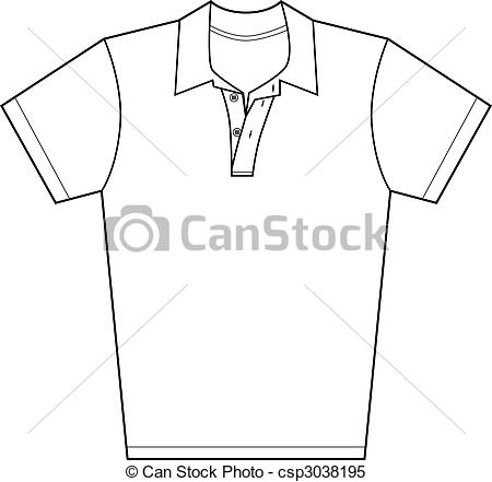 Clipart Vector Of Polo Shirt   Polo Shirt Isolated On A White    
