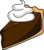 Cream Pie Clipart Image   Chocolate Cream Pie With Whipped Cream Drawn    