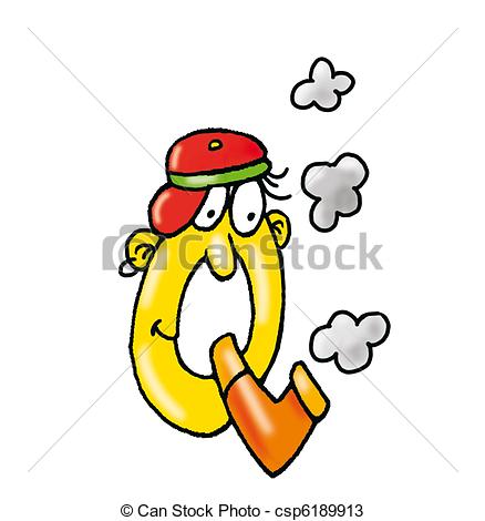 Drawings Of Zero Animated Smoking A Pipe Csp6189913   Search Clipart