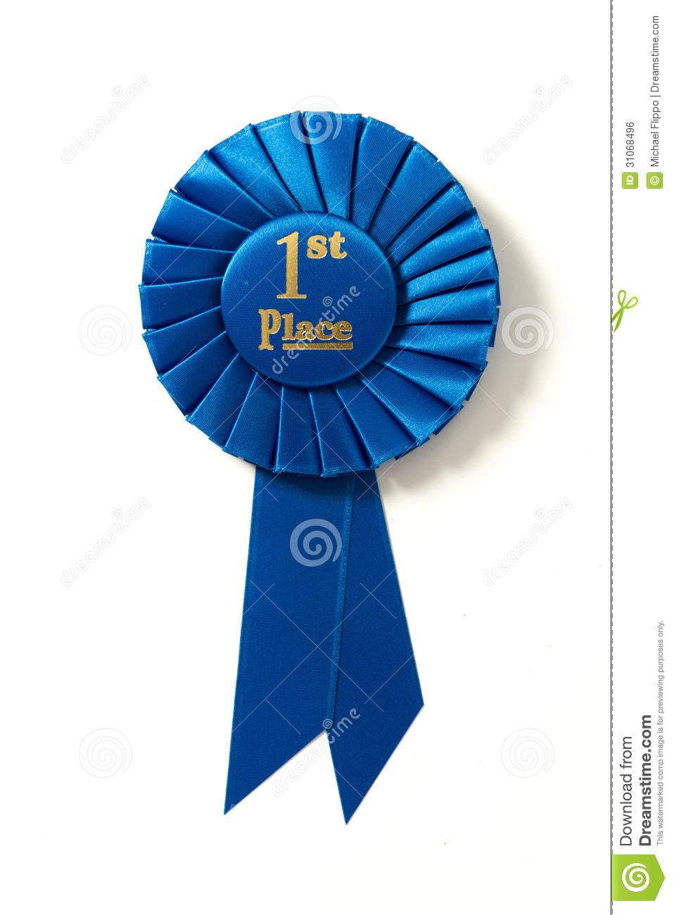 First Place Blue Ribbon On White Royalty Free Stock Image   Image    