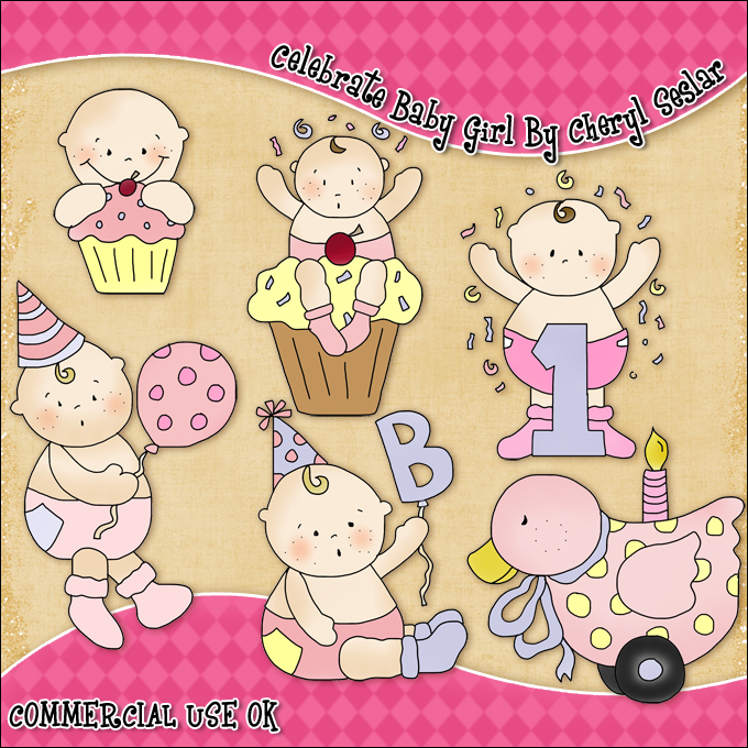 Happy Birthday Diva Clip Art Celebrate Baby Girl Clipart
