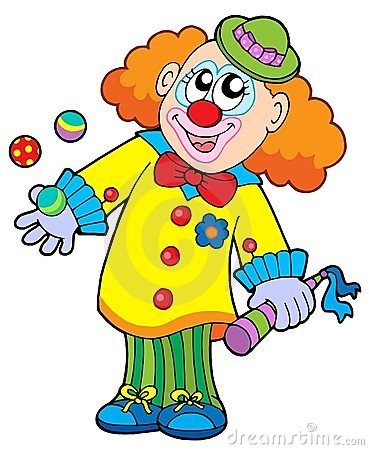 Juggling Cartoon Clown Royalty Free Stock Photo   Image  7491205