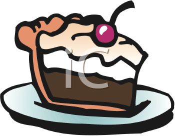     Of A Piece Of Chocolate Cream Pie   Royalty Free Clipart Picture