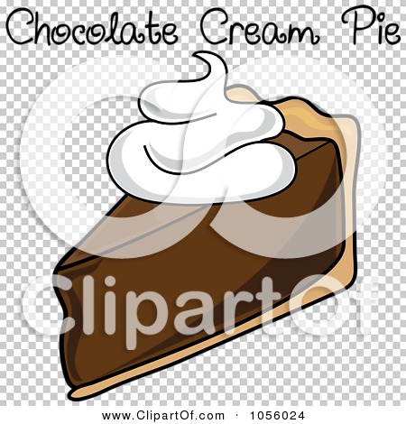Of A Slice Of Chocolate Cream Pie With Text By Pams Clipart  1056024