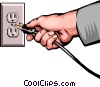 Related Pictures Clipart Power Plug And Socket In Red Black And White    