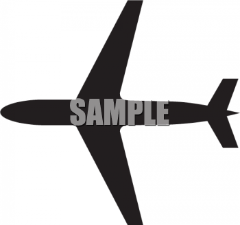 Royalty Free Clip Art Image  Silhouette Of An Airplane