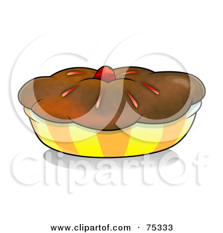 Royalty Free  Rf  Clipart Illustration Of A Chocolate Crusted Pie Or