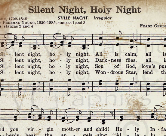 Silent Night Christmas Sheet Music Christian Hymn Hymnal Digital    