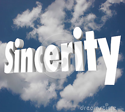 Sincerity 3d Word Honesty Truthful Direct Openness