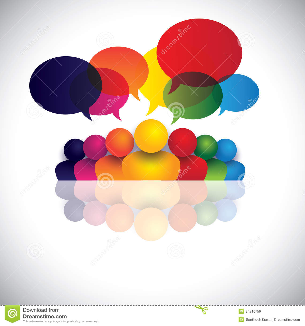 Social Media Communication Or Office Staff Meeting Royalty Free Stock