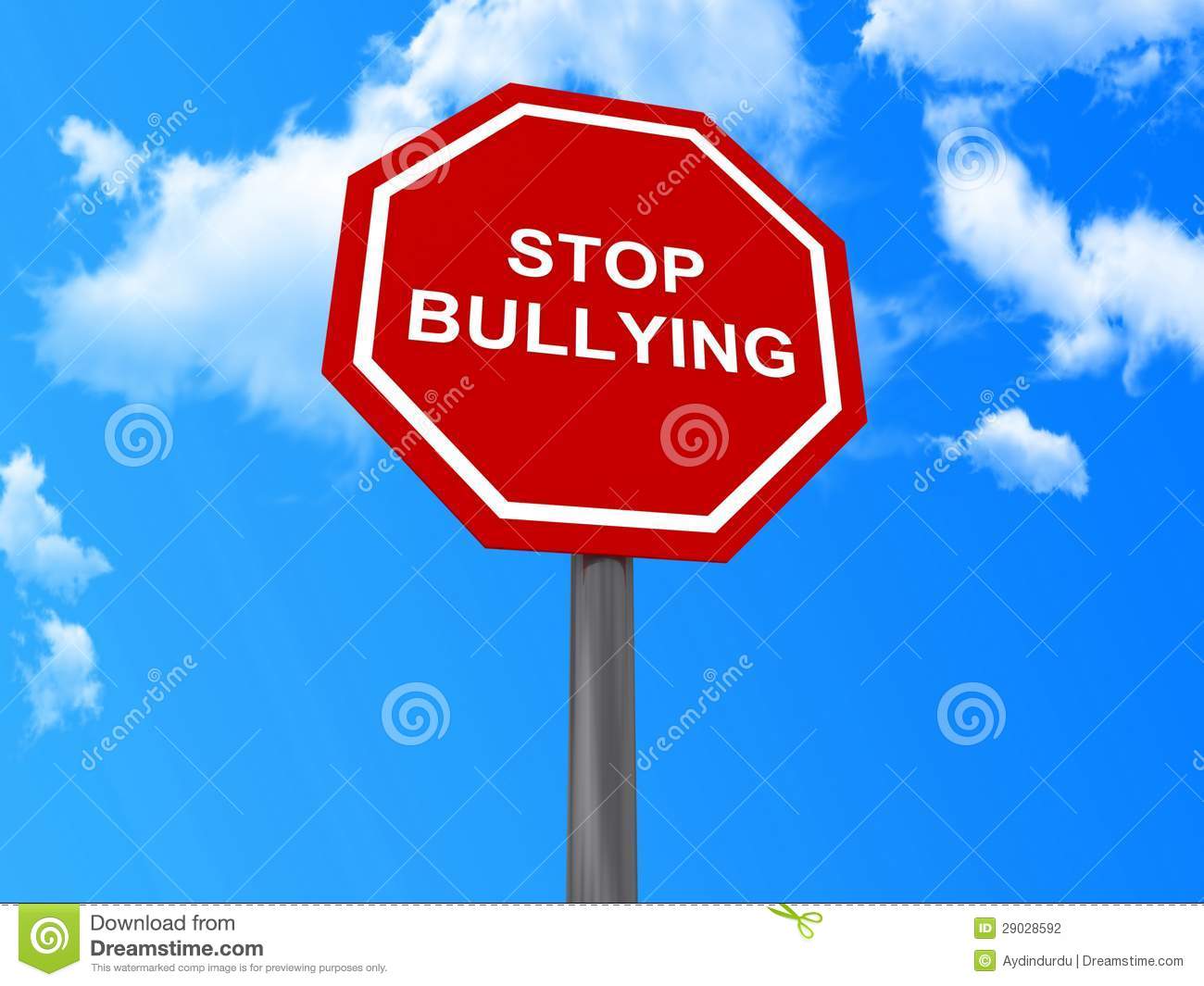 Stop Bullying Sign Stock Photography   Image  29028592