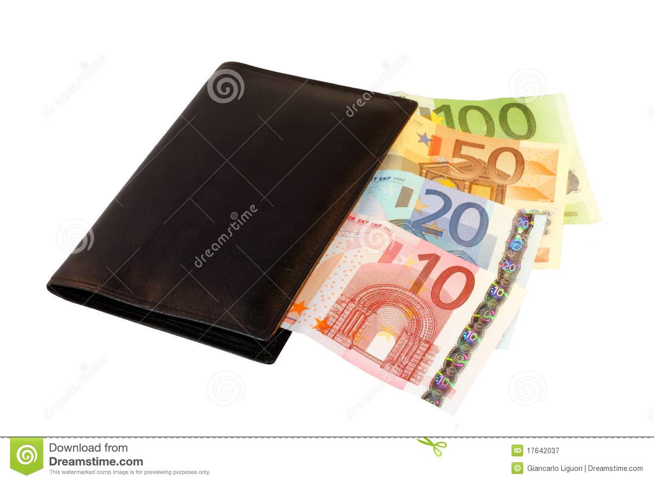 Wallet With Euros Royalty Free Stock Photography   Image  17642037