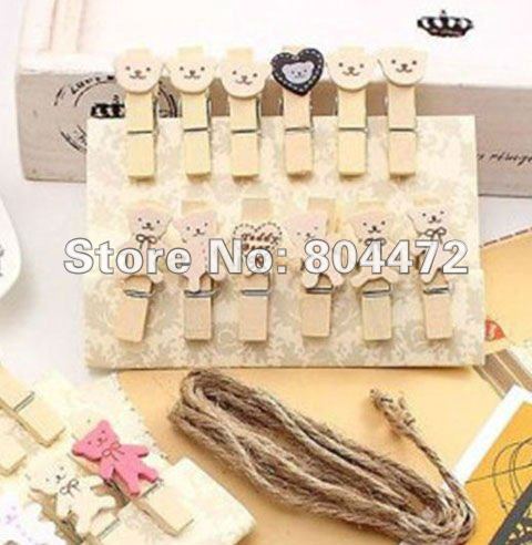 Aliexpress Com   Buy Wholesale 600pcs Lot  12pcs Bag  Mini Bear Wooden