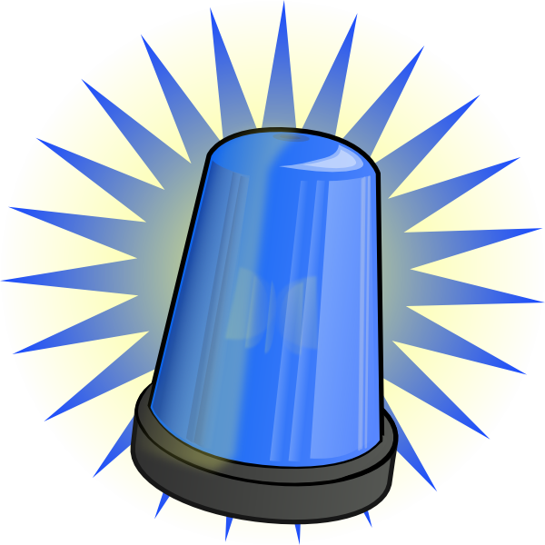 Blue Light Alarm Clip Art At Clker Com   Vector Clip Art Online
