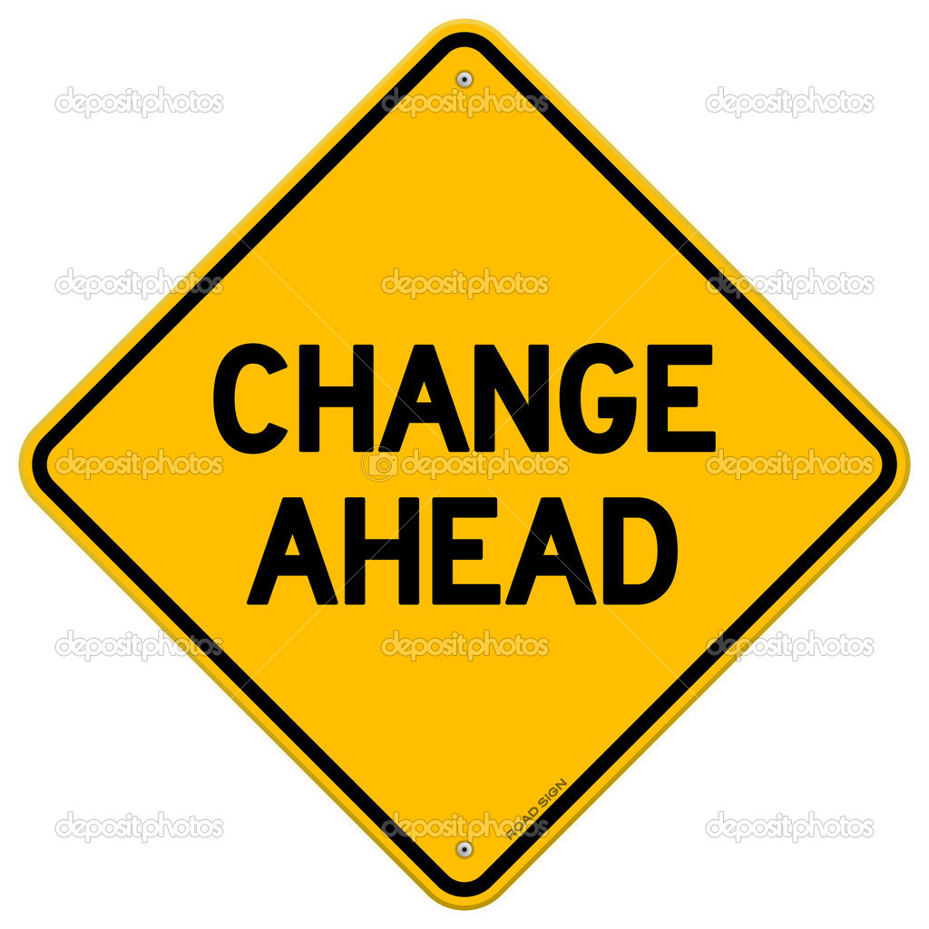 Change Ahead Yellow Sign   Stock Vector   Zager  10588424