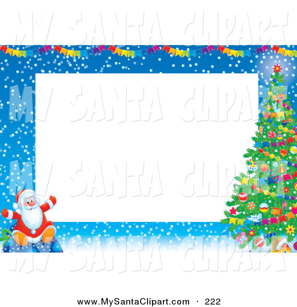 Christmas Clip Art Of A Santa Claus Sitting Down On A Toy Sack In The
