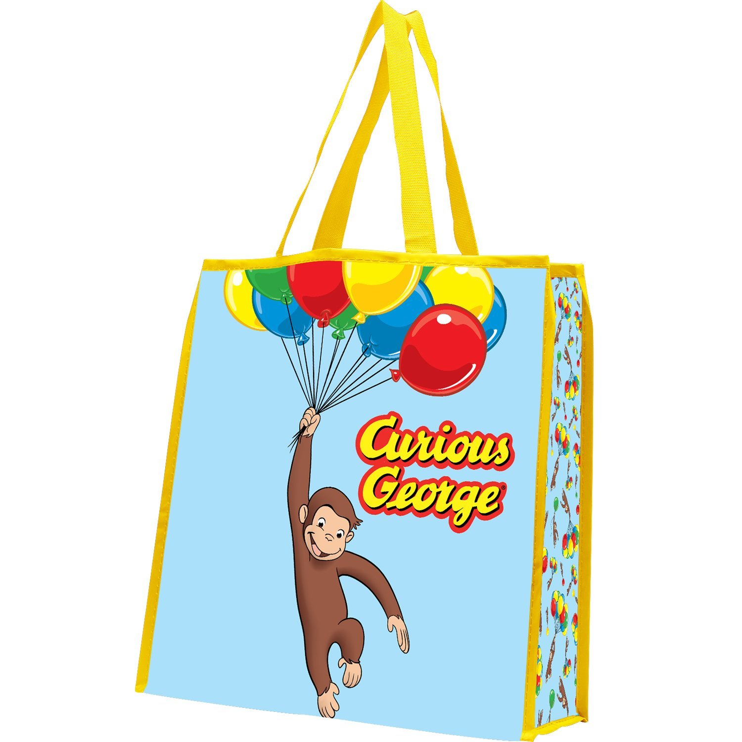 Curious George Large Recycled Shopper Tote Bag Clipart