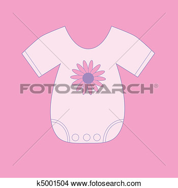 Drawing   Pink Baby Onesie  Fotosearch   Search Clip Art Illustrations