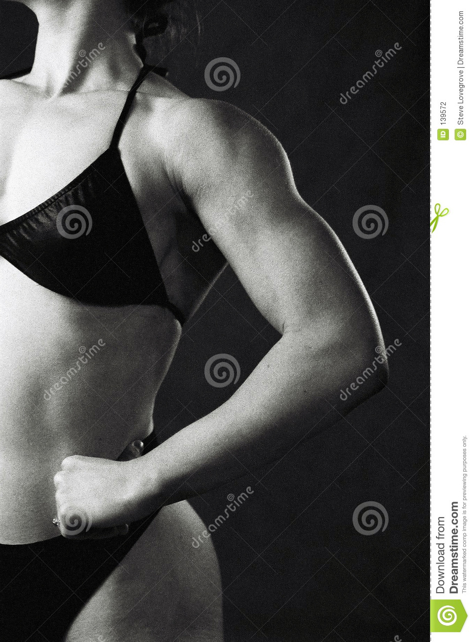 Female Bodybuilder In Competition Pose Photographed On Infra Red