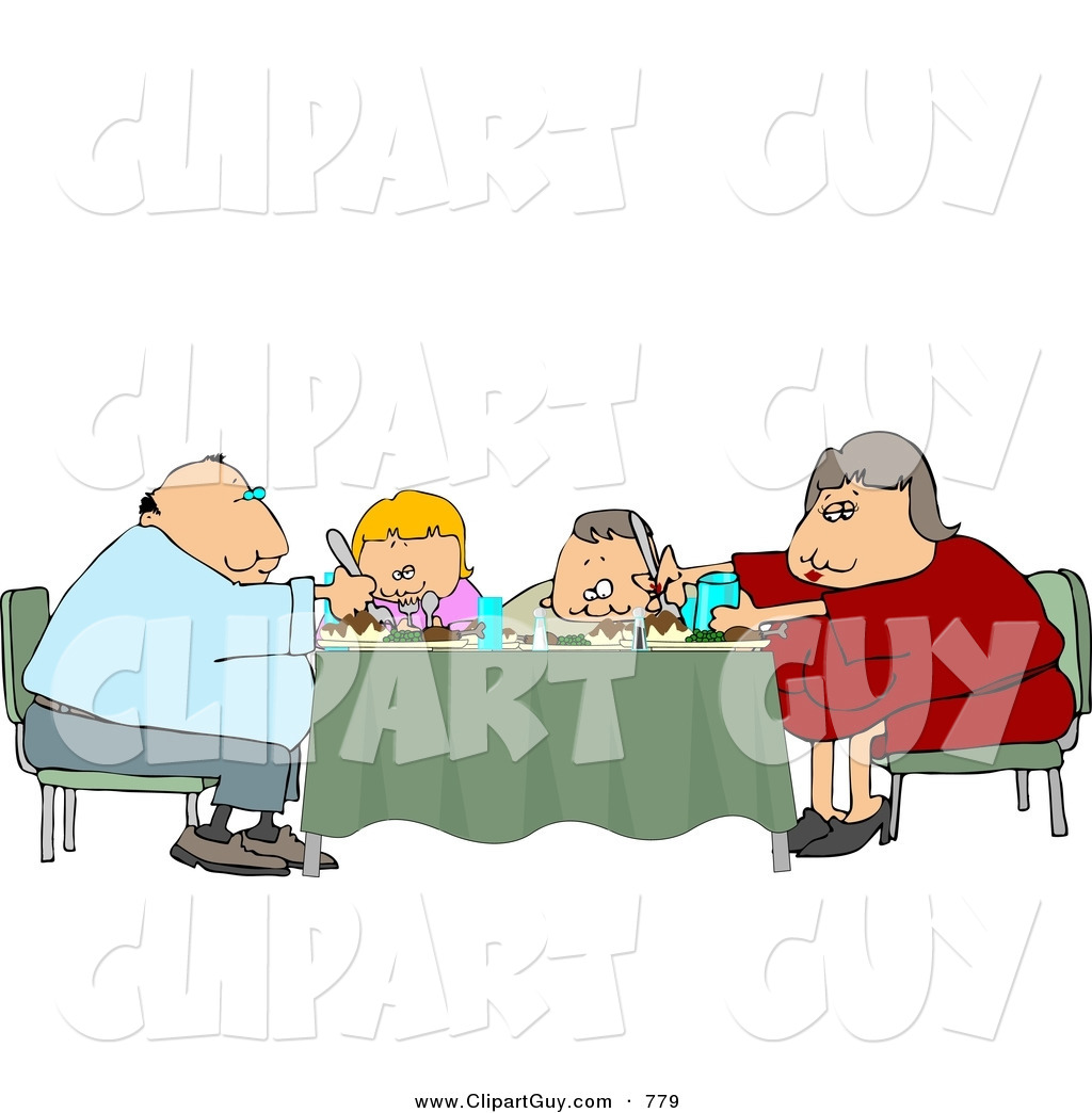 File Name   Clip Art Of An Average Family Eating Dinner Meal Together