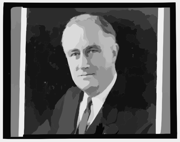 Franklin Delano Roosevelt Clip Art At Clker Com   Vector Clip Art    