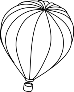 Hot Air Balloon Outline Clip Art At Clker Com   Vector Clip Art Online