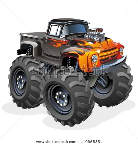 Monster Truck Clip Art Stock Vector Vector Cartoon Monster Truck