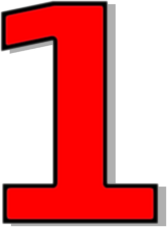 Red    Signs Symbol Alphabets Numbers Outlined Numbers Red Number 1