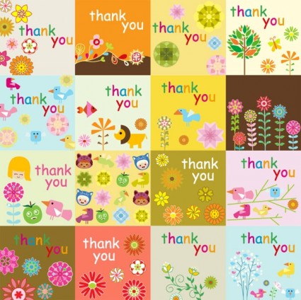 Super Cute Thank You Card Vector Free Vector In Encapsulated