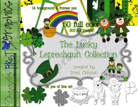 The Lucky Leprechaun Clipart Collection   Mood Board  Envelope Excha
