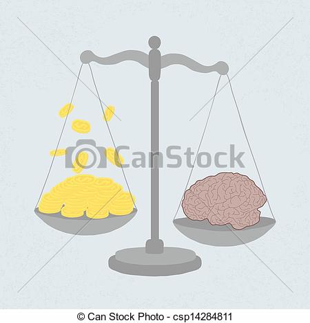 Vector Clip Art Of Knowledge Value In Gold Coins  Eps 10 Vector    