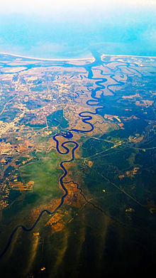 Aerial Photo Of St  Marys River From 26000 Feet Altitude