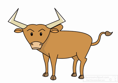 Animals Animated Clipart  Raging Bull Animated   Classroom Clipart