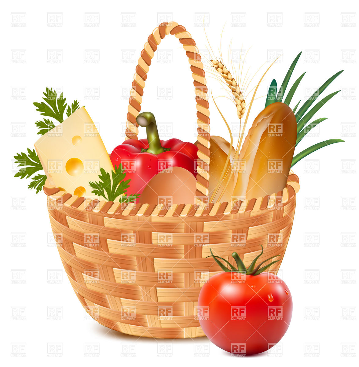Basket Full Of Food 4957 Food And Beverages Download Royalty Free