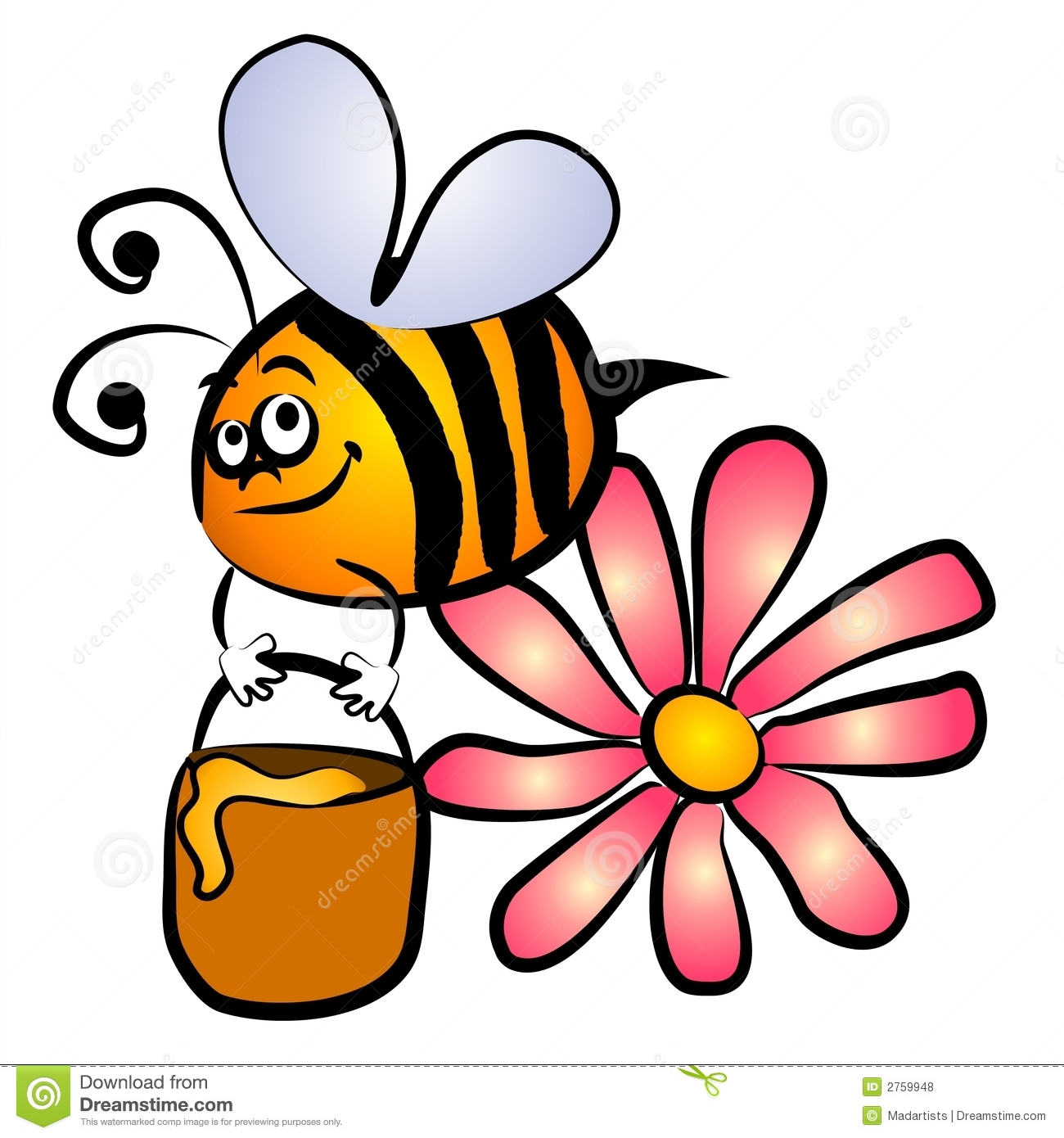 Bee And Flower Clipart   Clipart Panda   Free Clipart Images