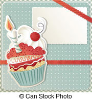 Birthday Cupcake   Birthday Card With Funny Cupcake And Copy