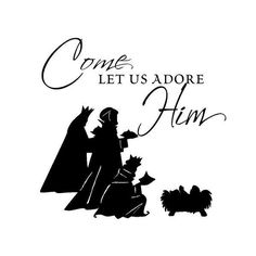 Christmas Decal Wise Men Adore Vinyl Decal For Glass Block Light Wall